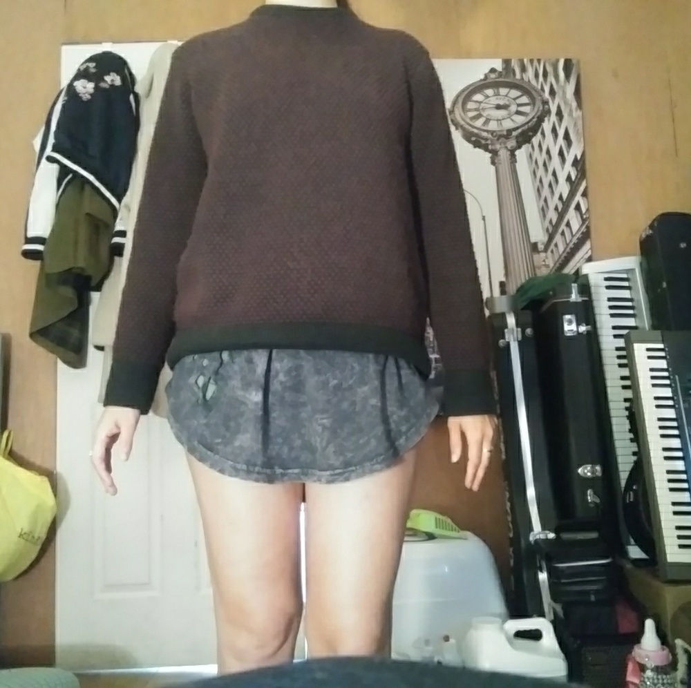 Forever 21 mens grey and purple knit sweater